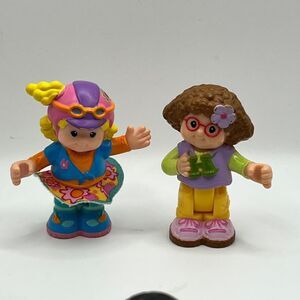 Fisher-Price Little People Figures Girl Friends‎ Brunette Blonde Toy Lot